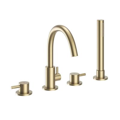 China Without Sliding Bar Bathroom Concealed Faucet Bath Shower Faucet Concealed Mixer Tap 4 Hole Wall Mounted Bath Shower Mixer Tap Hot Cold Water for sale