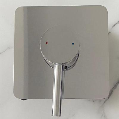 China Hot Selling Hidden Bathroom Shower Faucet Square Cover Single Way Mixer Square Hot Sale Wall Mounted Hidden Shower Faucet for sale