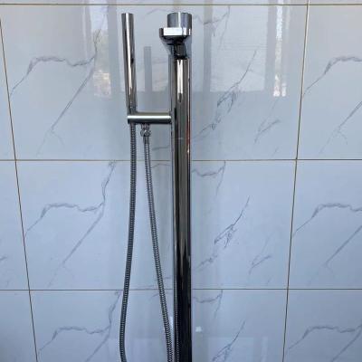 China Hot Sale Bathroom Floorless Sliding Bar Faucet With Shower Set Freestanding Wall Mounted Faucets Bath Shower Mixer for sale