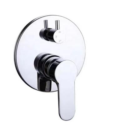 China Hot Selling Bathroom Square Free Sliding Bar Brass Chrome Plated Concealed Outlet Single Handle In The Wall Shower Mixer Tap With Diverter for sale