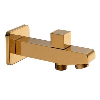 China Modern Concealed Thermostatic Concealed Square Shower Faucet Shape Shower Faucet Gold Color Square Floor Mixer Tap for sale