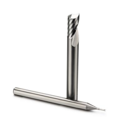 China Uncoated polished aluminum milling cutter ZHY end mill. Single Groove Endmll Router Bit For Aluminum for sale