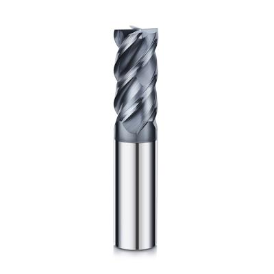 China Milling Cutter Zhy High Precision EndMill .CNC 4 Flute Stainless Steel Carbide Working End Mill for sale