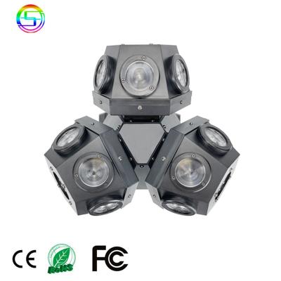 China Stage Lighting Equipment Laser Disco Bar Lighting 18pcs 10W RGBW 3 Heads Moving Head Lights for sale