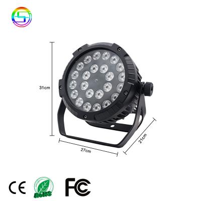 China Wedding Outdoor LED Stage Light 18pcs 18W RGBWAUV 6IN1 LED Par Light DJ Equipment Night for sale