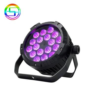 China Outdoor Wedding China Manufacturers LED Stage Light 18pcs 18W RGBWAUV 6IN1 LED Par Light for sale