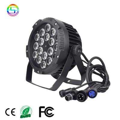 China Wedding Factory 18x18w RGBWAUV 6in1 Indoor Or Outdoor Waterproof Led Par Light for sale