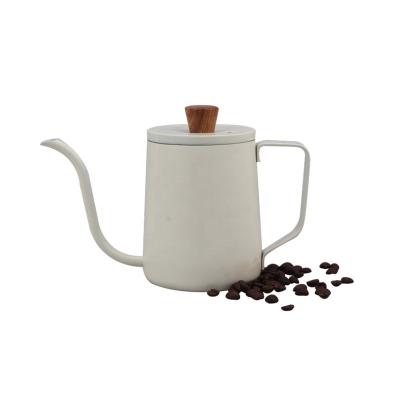 China Viable Mini Pour Over Coffee Kettle, Small Pour Over Coffee Kettle 20 Ounce, White Pour Over Coffee Kettle for sale