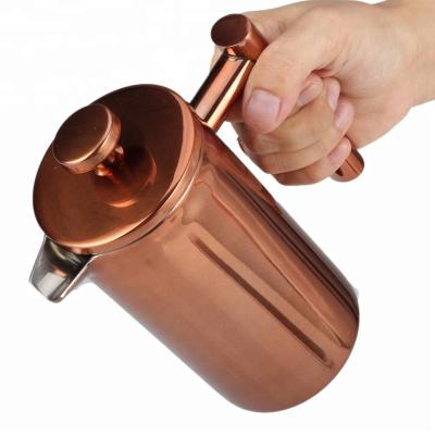 China Double-Wall Viable French Press 100% No Coffee Grounds Guarantee, 18/10 Stainless, Rust Free, Dishwasher Safe, for sale