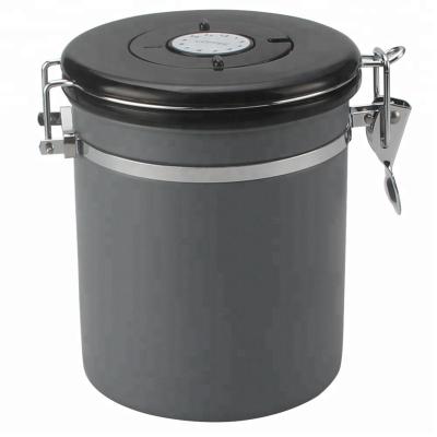 China Sustainable stainless steel container - canister with CO2 valve and scoop - large, gray for sale