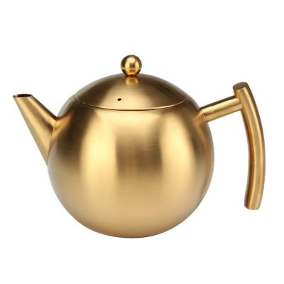 China Sustainable Stainless Steel Restaurant Hotel Single Wall Teapot for sale