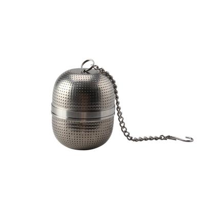 China Sustainable Tea Infuser Tea Strainer, 304 Stainless Steel Tea Filters For Loose Tea, With Stable Base And Long Chain for sale