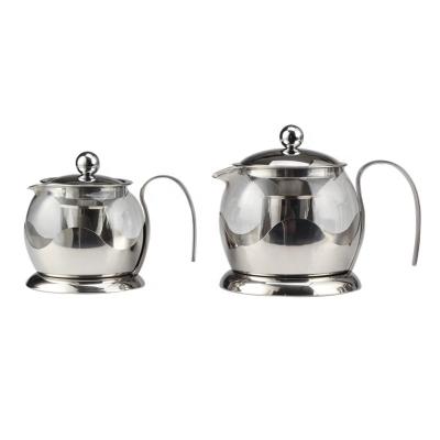 China Long Stainless Steel High Borosilicate Handle Viable Glass Teapot Professional Glass Tea Maker with Infuser and Lid for sale