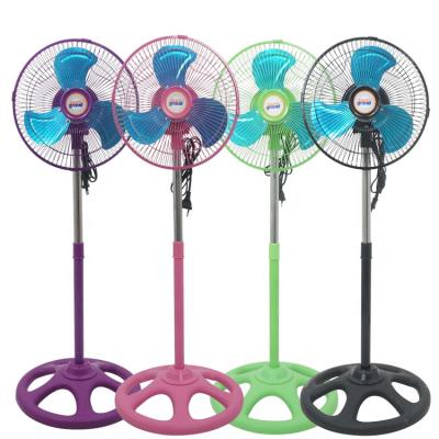 China Cheap colorful modern national rotating standing fan factory price 10inch metal electric air circulator stand fan for sale