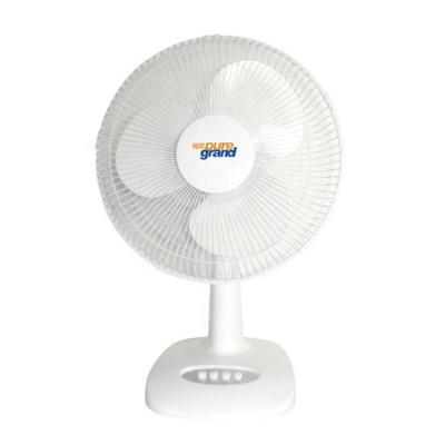 China 12 inch white household portable cooling high-speed silent electric table fan 3 gears desktop fan manufacturing small for sale