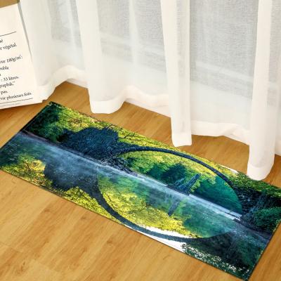 China Stocked Customized Non Slip Kitchen Mat Microfiber Soft Kitchen Mat for sale