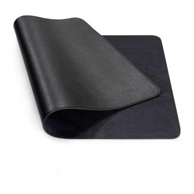 China Comfortable Customize Large Double Sided PU Leather Office Protective Mat Mouse Pad PU Leather for sale