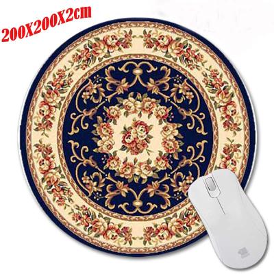 China Environmental Friendly Cover 200*200*2mm Persian Top Selling Customized Non-Slip Rubber 3D Printing Game Goods Notebook Round Mouse Pad for sale