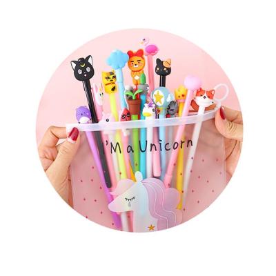 China Normal quantity 20 cute pink girl gel pen set student cartoon combination bag kawaii stationery for sale