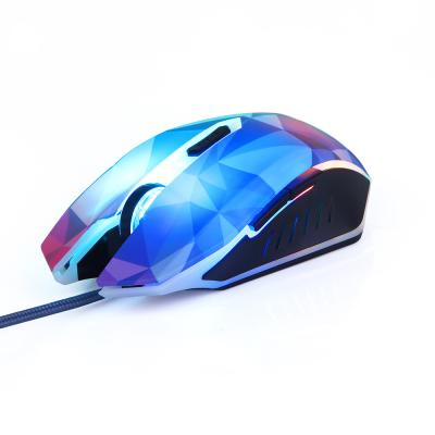 China High Sensitivity 3200DPI Wired Mouse 6 Buttons Diamond Version of Illusion 7 Circular and LED Light Breathing Mice for sale