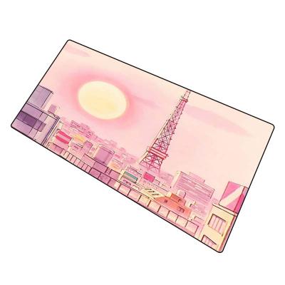 China Computer Accessories Gaming Mouse Pad 600x300mm for Kid and Girlfriend Pink Sailor Moon Landscape Anime for sale