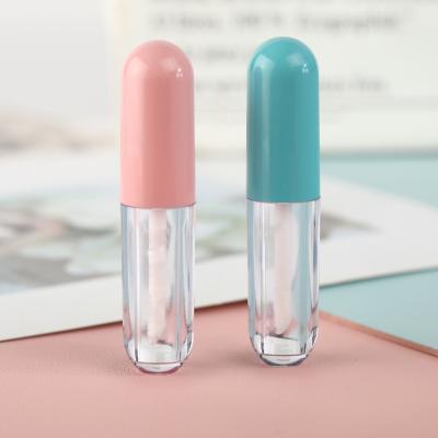 China Lip Gloss Cosmetic Tube Round Clear Tube Mini Eyeliner Empty Tube Bottled Lip Gloss 3ml for sale