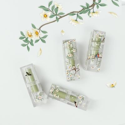 China Cosmetic New Product Empty Frosted Light Green Spring Lipstick Tubes Unique Packaging for sale