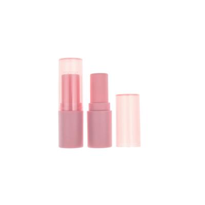 China Pink 3.5g Cosmetic Clear Empty Plastic Lipstick Lip Gloss Tube Lip Balm Container for sale