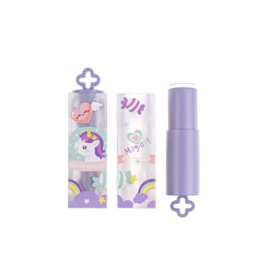 China Cute Lipstick Tubes Small Lip Balm Container Cosmetic Packaging Custom Logos Designs Purple Plastic Tube for sale