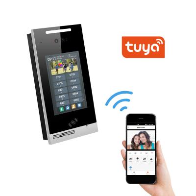 China Wifi Rfid Visual Video Door Phone System Intercom Tuya Intercom Interphone Support Outdoor APP Home Open for sale