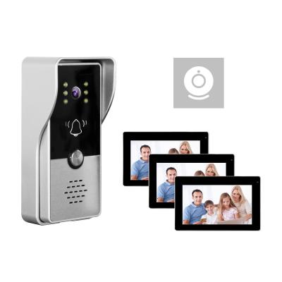 China Intercom Monitoring Unlock Intercom Doorbell With Video Camera Door Phone For Home Security for sale