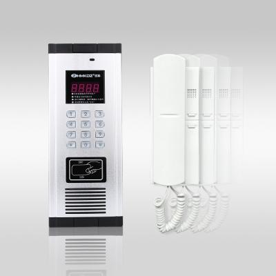 China Metal Housing Indoor Audio Door Unit 2 Wire System Non-Visual Door Phone Apartment Video Doorbell Intercom for sale