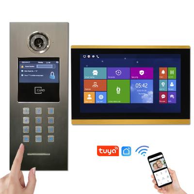 China Tuya Smart Tuya Smart IP TCP Door Phone Video Intercom Works with Mobile Phone for Multi Building for sale