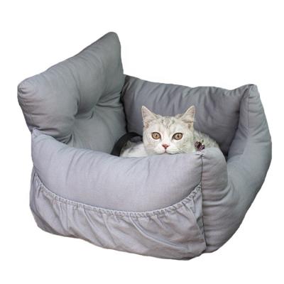 China Travel Soft cotton cloth material massage car pet beds house pet car seat cover for sale