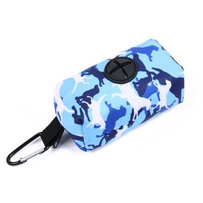 China Stocked 2022 High Quality Camouflage Pet Leash With Travel Scrap Dog Bag Black Poop Dog Dispenser Walking Bag for sale