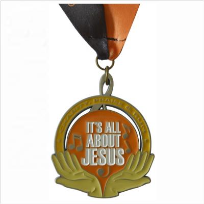 China People's Europe Charity Handshape Medal All About Jesus Race for sale