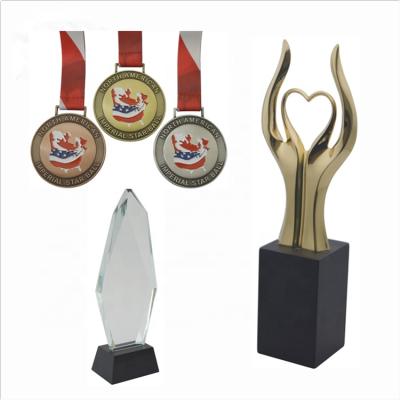 China Custom Crystal Metal Europe Hot Sale Medals and Trophies for sale