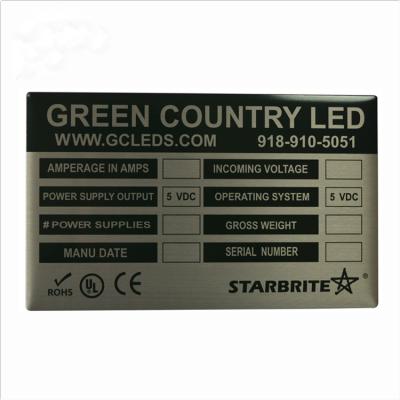 China Europe China Wholesale Custom Design Stainless Steel Generator Nameplate for sale