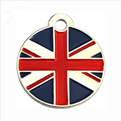 China Soft Enamel Country Flag Europe Dog Tag for sale