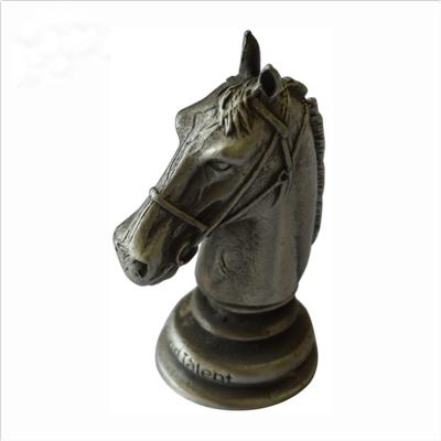 China Europe customized metal horse head figurine for sale