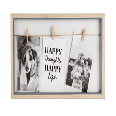 China Simple Wooden Aesthetic Collage Kit Wall Hanging Picture Frame with 3 Pictures Show Lovely Pets and Children for sale