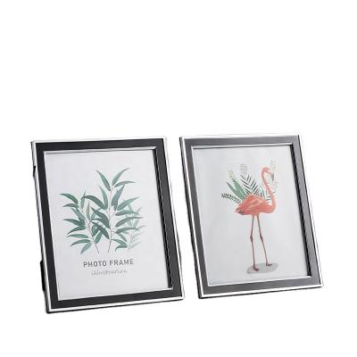 China Morden Metel Photo Frame With Classic Wall Hanging Glass Picture Show Black PVC Picture Frame Units Selfie Gallery Collage for sale