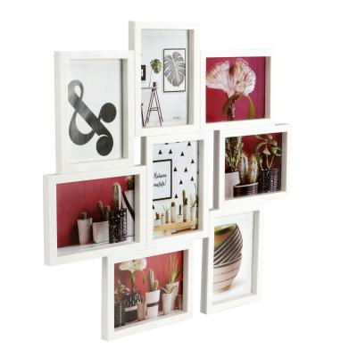 China Simple Hanging Photos Frames Eco-Friendly Gallery Wall Set Frame Glass Collage Picture Frames Home Decor 8pcs /5