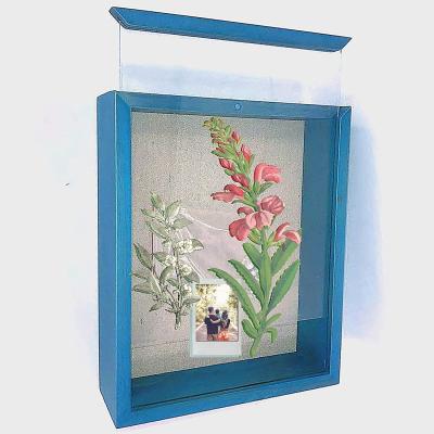 China Premium Stocked 8x10 Shadow Box Pine Wood Display Case Weathered Rustic Wood Box Front Loading Frame Display for sale