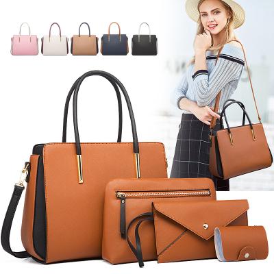 China Multifunctional Fashion Leather Cross - Body Bag Set Summer Satchel Handbag Set 2021 Ladies Handbag Sets 4 Pieces for sale