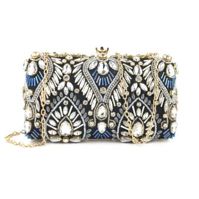 China Women\fashion\retro Retro Beaded Diamond Dinner Bag Rhinestone Purse Handbag Women Shiny Even Clutch Bags With Crystal for sale