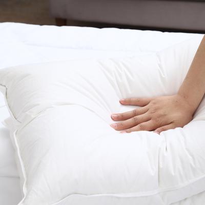 China Anti-static White Goose Feather Down Pillow Duck Down Alternative Pillow For Hotel for sale