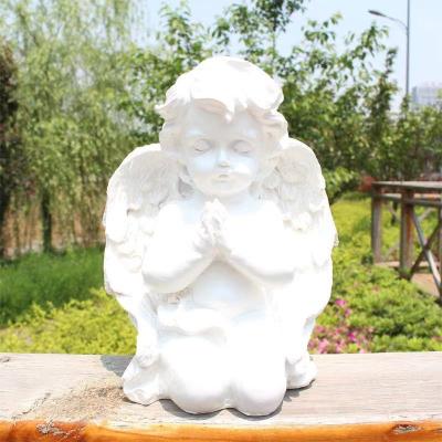 China Outdoor decoration Angel Fairy Resin Garden Custom made yard statues of Africa angels resting angel for sale