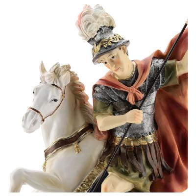 China Africa OEM Statues Custom Resin Saint George Killing The Dargon for sale