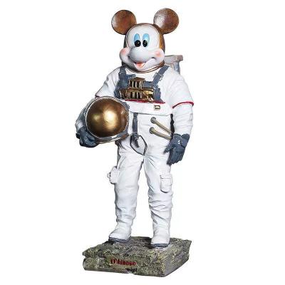 China Cat And Mickey Mouse Astronaut Custom Resin Statues From Africa For Home Decoration for sale